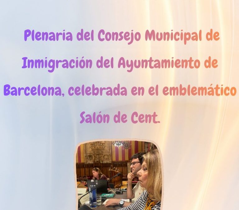 Plenaria del Consejo Municipal de Inmigración del Ayuntamiento de Barcelona