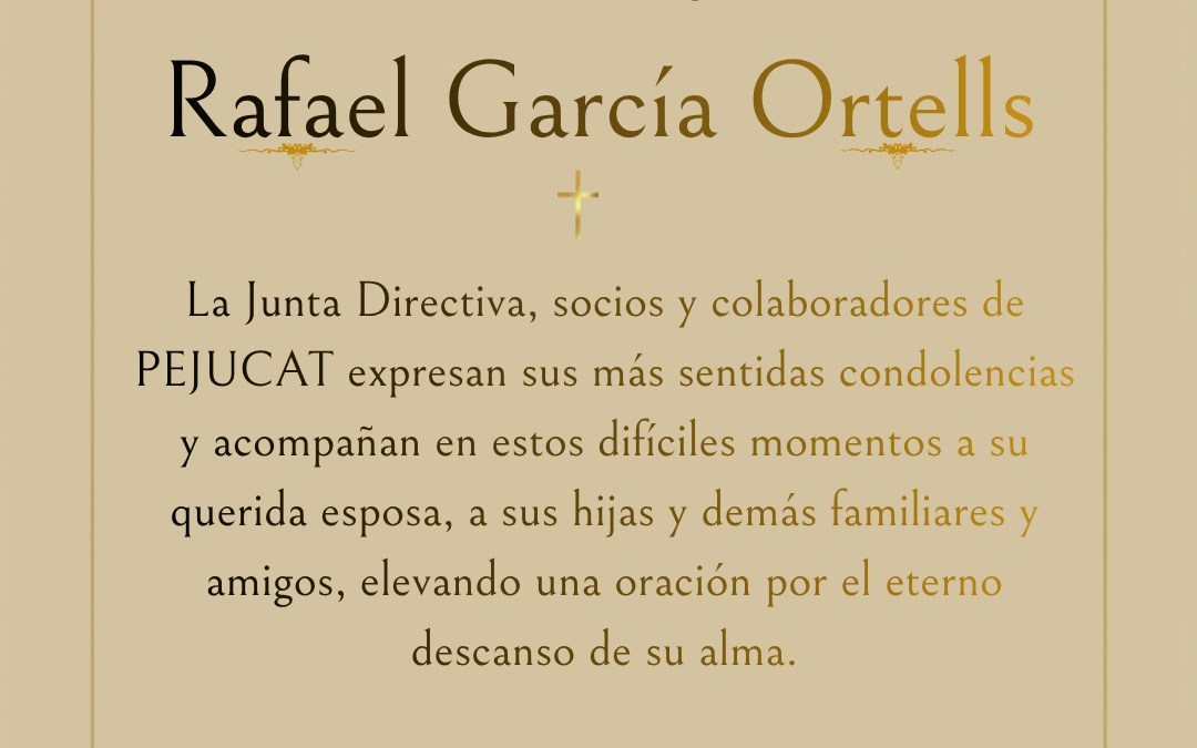 Participa con profundo pesar el fallecimiento de nuestro apreciado socio